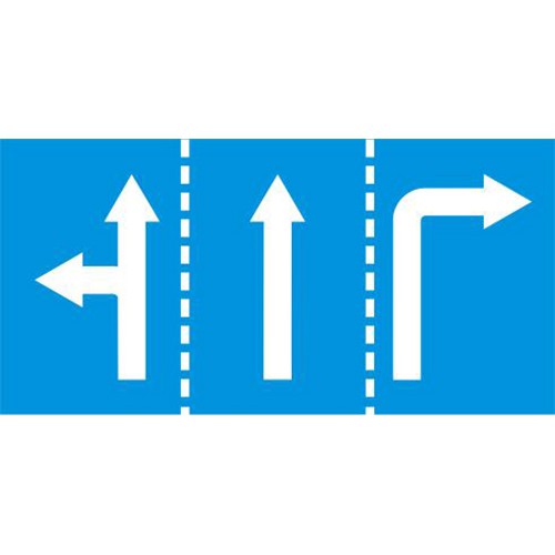 Biển báo hướng đi trên mỗi làn đường phải theo (R.411)